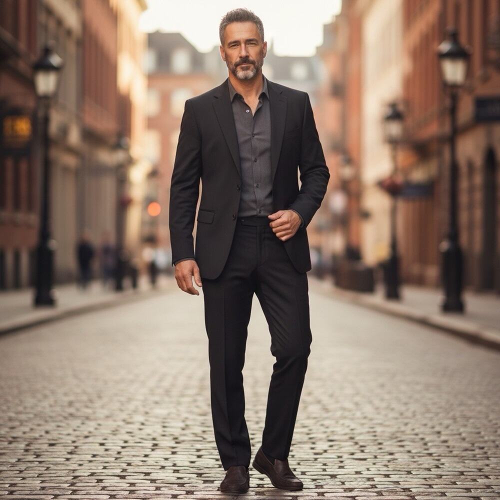 Peter Millar 100% Wool Blazer Jacket Men 46T Black Made in Canada